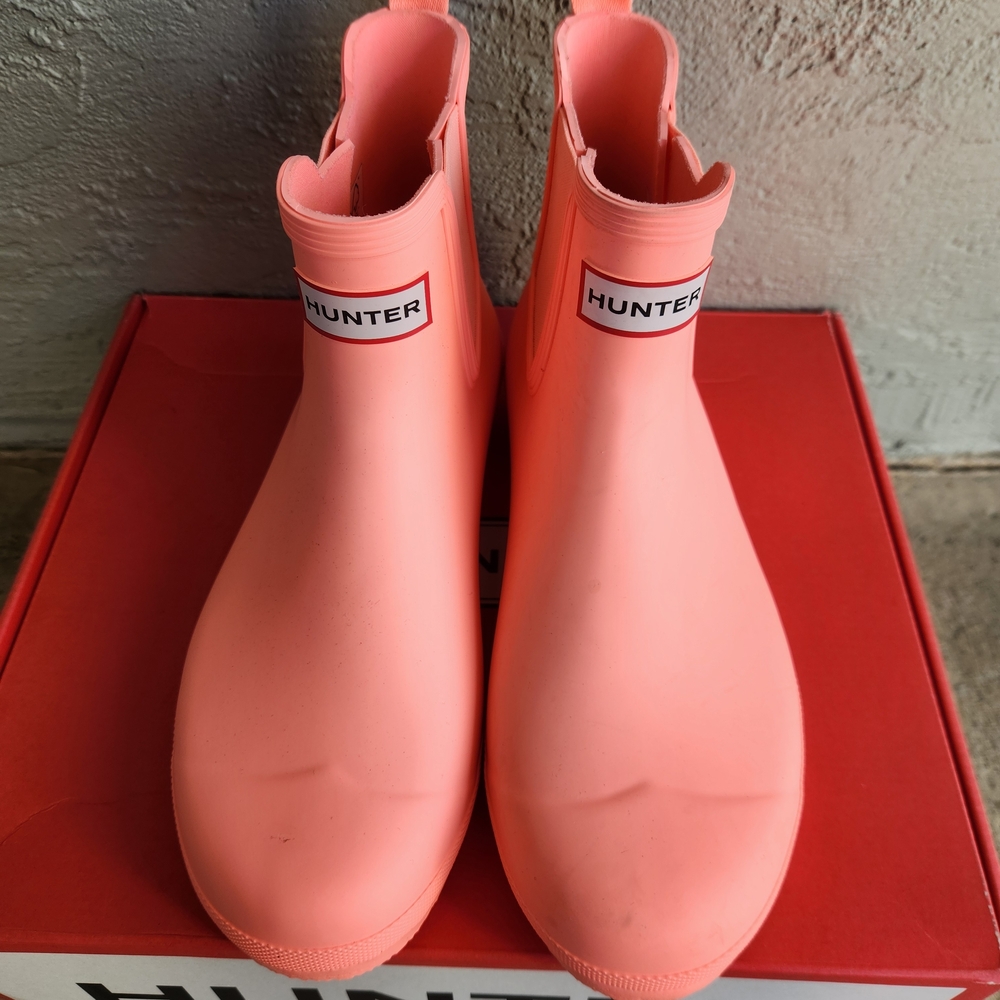Hunter Orange Flair Ankle Rain Boots - Picture 3 of 4